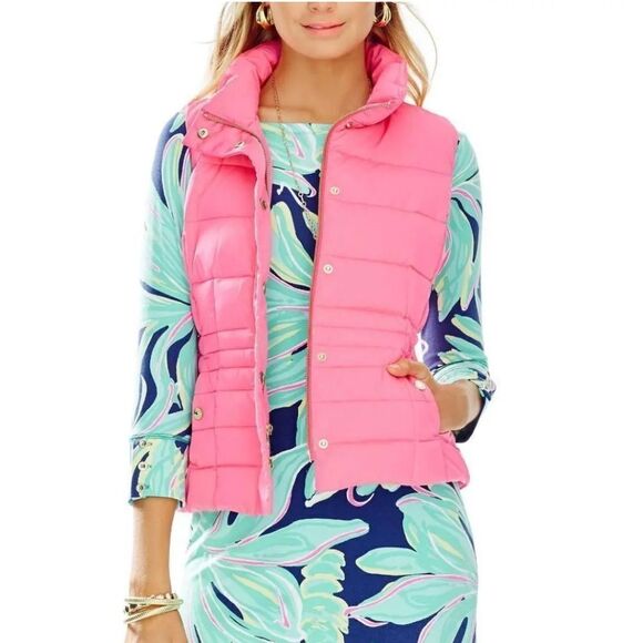 Lilly Pulitzer Pink Puffer Vest